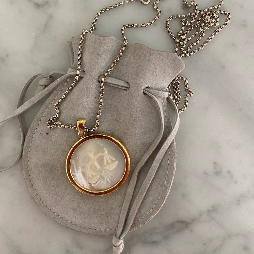 Asha by ADM mother of pearl Libra pendant